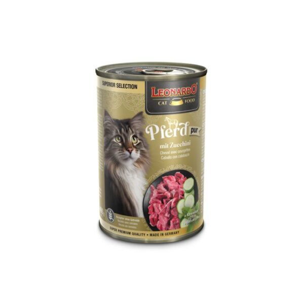 LEONARDO® SUPERIOR SELECTION PFERD MIT ZUCCHINI Nassfutter für Katzen Hunde & Katzen Tiernahrung - Kauartikel - Zubehör